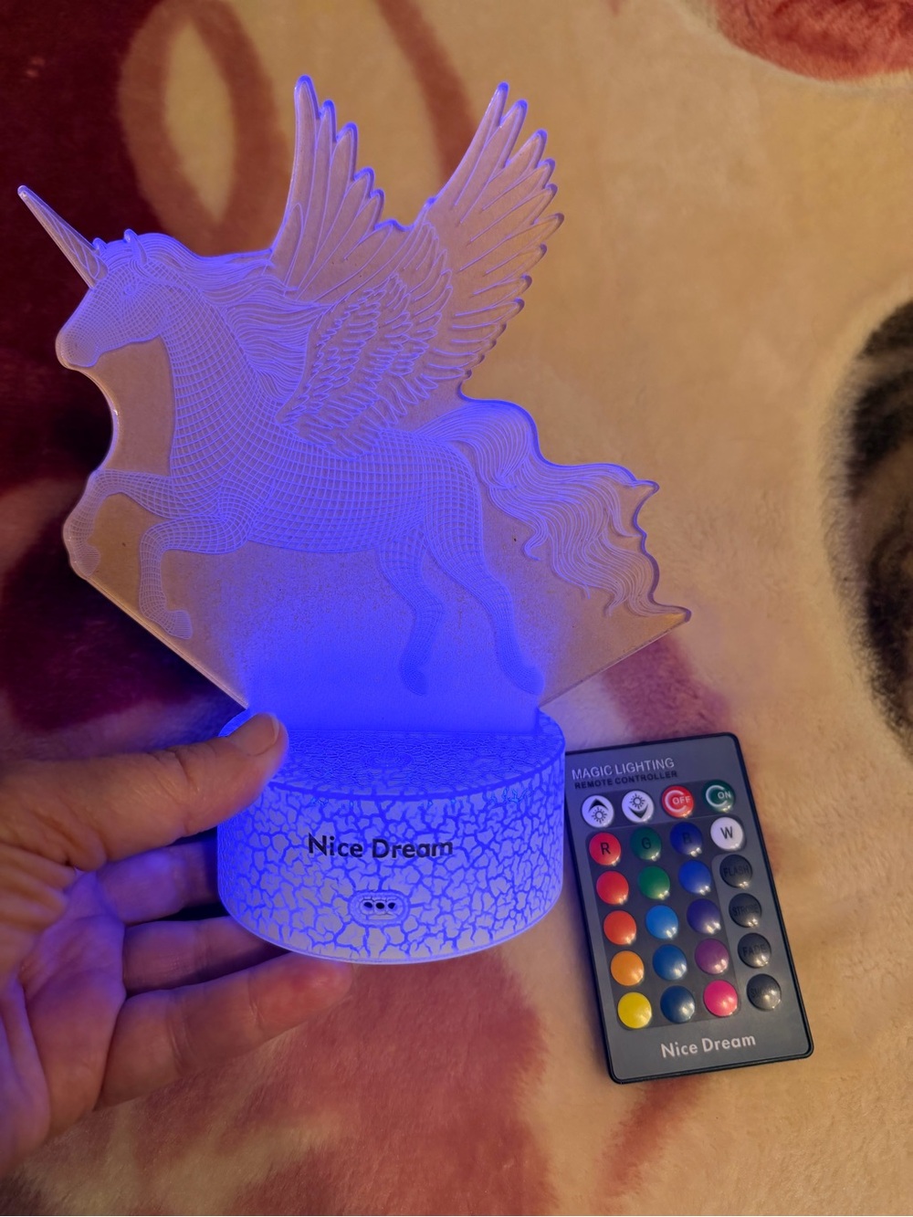 Nice Dream Unicorn LED Night Light - Blue